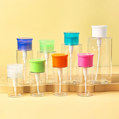 ПЭТ прозрачная пластиковая бутылка для снятия макияжа, бутылка с помпой для снятия макияжа с глаз и лака для ногтей