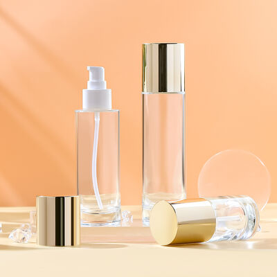 Герметичная, настраиваемая, экологичная стеклянная бутылка для лосьона для упаковки косметики